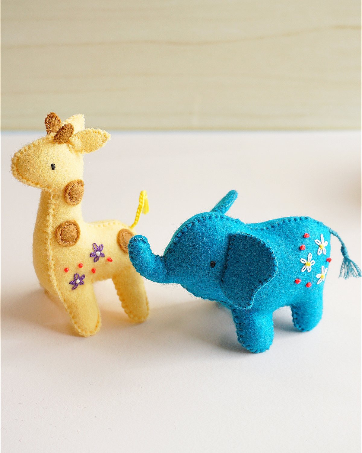 【PDF型紙レシピ】フェルトの立体動物マスコット | minimofuu toy's shop