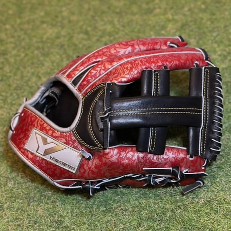 YAMAMOTO Pro Essential　2026年オールスターモデル　硬式内野用　EA3  ボルドー×シルバーリーフ型押し