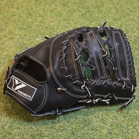 YAMAMOTO Pro Essential　ファーストミット　32F  ブラック×紐ブラック×ステッチホワイト