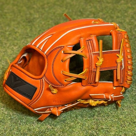 YAMAMOTO Pro Essential　硬式内野用　EA3  ブラウンオレンジ×紐タン×ステッチブラック　Hウェブ