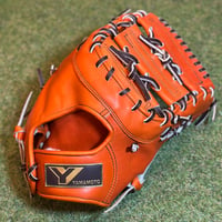 YAMAMOTO Pro Essential　ファーストミット　42ZF  ブラウンオレンジ×紐ブラウン×ステッチブラウン