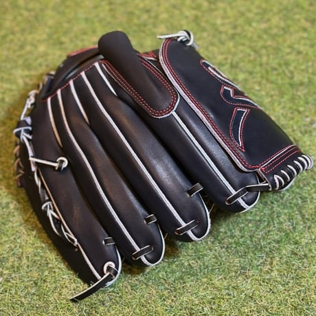 YAMAMOTO Pro Essential　硬式投手用　HP21  Yブラック×紐ブラック×ステッチレッド　Yフラットウェブ  左投げ