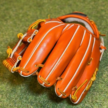 YAMAMOTO Pro Essential　硬式内野用　EA3  ブラウンオレンジ×紐タン×ステッチブラック　Hウェブ
