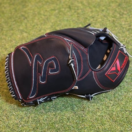 YAMAMOTO Pro Essential　硬式投手用　HP21  Yブラック×紐ブラック×ステッチレッド　Yフラットウェブ  左投げ