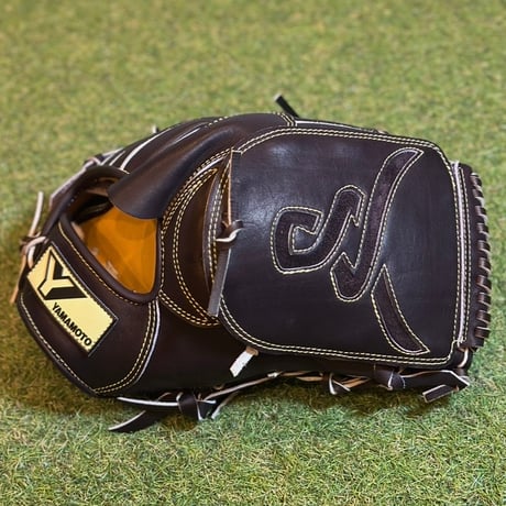YAMAMOTO Pro Essential　硬式投手用　HP21  ダークブラウン×紐ブラウン×ステッチクリーム　Yフラットウェブ