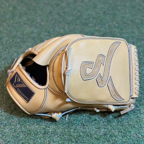 YAMAMOTO Pro Essential　硬式投手用　HP21  クリーム×紐クリーム×ステッチブラウン　Yフラットウェブ