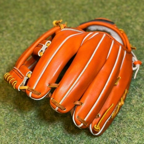 YAMAMOTO Pro Essential　硬式内野用　EA3  ブラウンオレンジ×紐タン×ステッチブラック　クロスウェブ