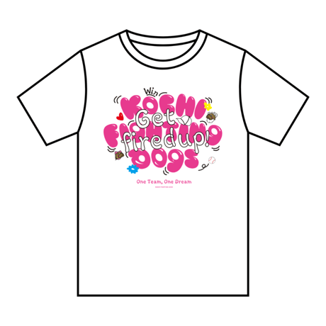 DogsTシャツ2026　ホワイト×ピンク（ピンクリボンDAY限定モデル）