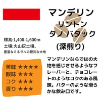 マンデリン リントン タノ バタック （深煎り） 200g