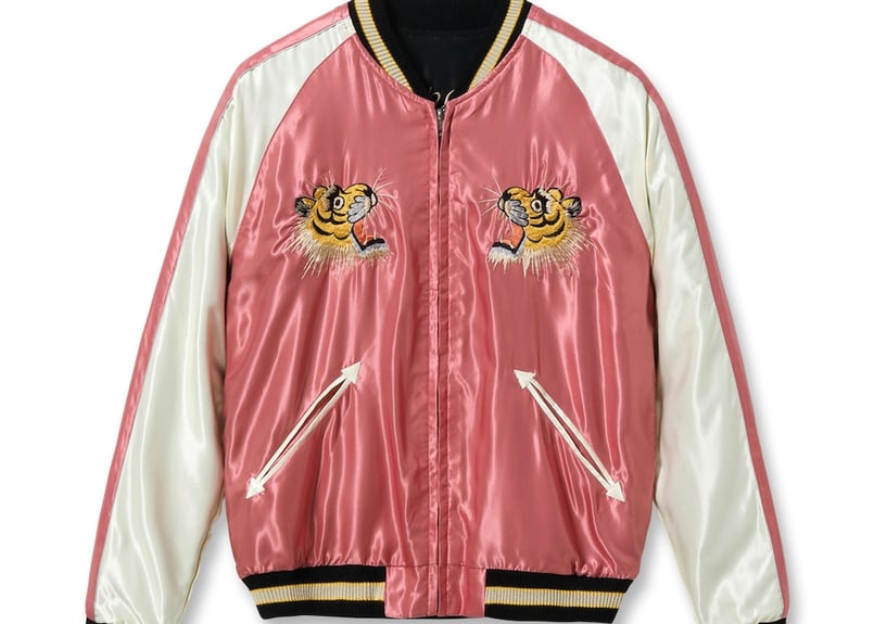 テーラー東洋スカジャン Acetate Souvenir Jacket “WHITE DRAG