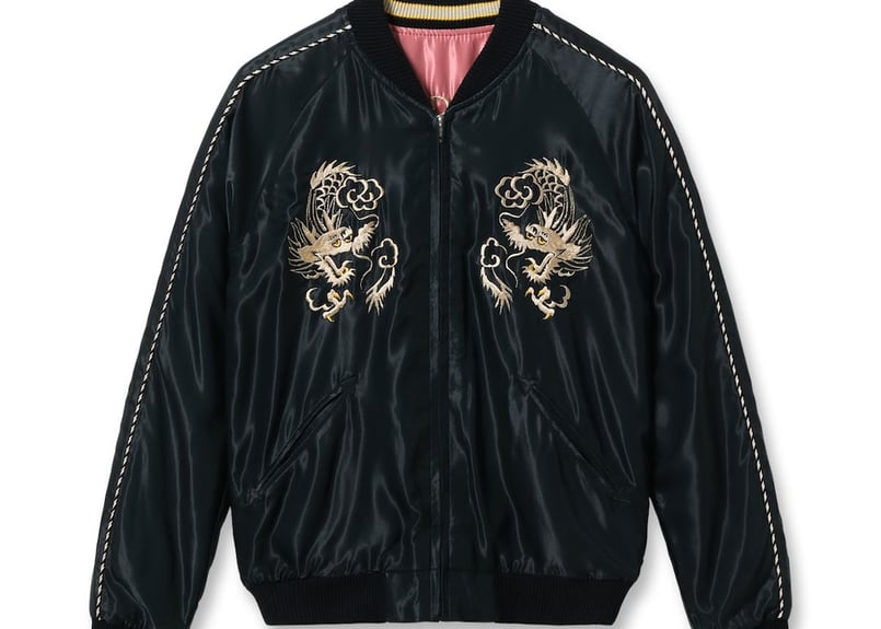 テーラー東洋スカジャン Acetate Souvenir Jacket “WHITE DRAG
