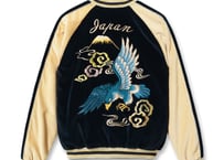【10月】テーラー東洋スカジャン 別珍中綿無Velveteen (Two-tone) × Acetate Souvenir Jacket “BLUE EAGLE” × “ROARING TIGER”
