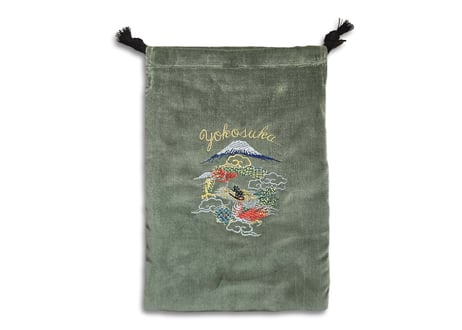 MIKASAオリジナル スカジャン巾着 別珍 日本製 Original Velveteen Drawstring bag Made in JAPAN