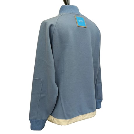 【新入荷】COURSE（コース） ハイネック ラグラントレーナー ジャージ メンズ・レディース 日本製ブルー ジップアップネック スエット （ CR623002-81 ）