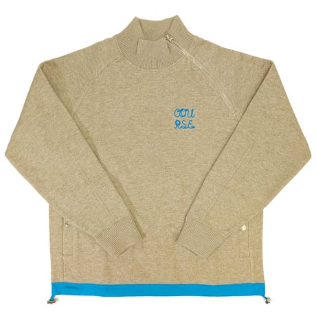 【新入荷】COURSE（コース） ハイネック ラグラントレーナー ジャージ メンズ・レディース 日本製 ベージュ ジップアップネック スエット （   CR623002-10）