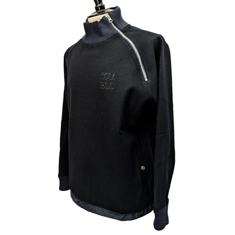 【新入荷】COURSE（コース） ハイネック ラグラントレーナー ジャージ メンズ・レディース 日本製 ネイビー 紺 ジップアップネック スエット （ CR623002-80）