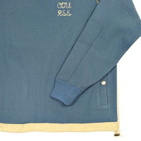 【新入荷】COURSE（コース） ハイネック ラグラントレーナー ジャージ メンズ・レディース 日本製ブルー ジップアップネック スエット （ CR623002-81 ）