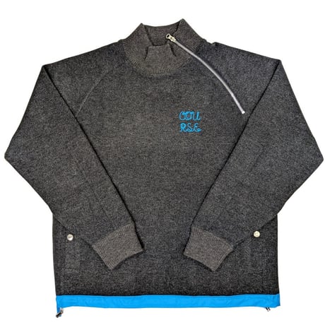 【新入荷】COURSE（コース） ハイネック ラグラントレーナー ジャージ メンズ・レディース 日本製グレー ジップアップネック スエット （ CR623002-90）
