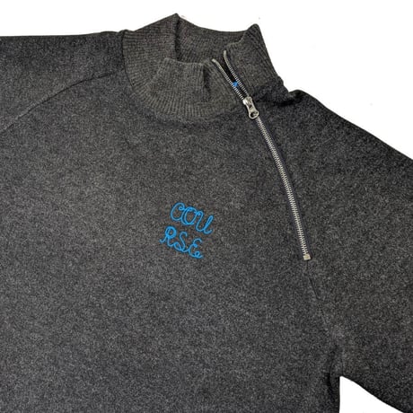 【新入荷】COURSE（コース） ハイネック ラグラントレーナー ジャージ メンズ・レディース 日本製グレー ジップアップネック スエット （ CR623002-90）