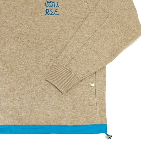 【新入荷】COURSE（コース） ハイネック ラグラントレーナー ジャージ メンズ・レディース 日本製 ベージュ ジップアップネック スエット （   CR623002-10）