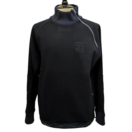 【新入荷】COURSE（コース） ハイネック ラグラントレーナー ジャージ メンズ・レディース 日本製 ネイビー 紺 ジップアップネック スエット （ CR623002-80）