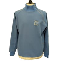 【新入荷】COURSE（コース） ハイネック ラグラントレーナー ジャージ メンズ・レディース 日本製ブルー ジップアップネック スエット （ CR623002-81 ）