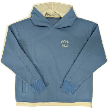 【新入荷】COURSE（コース） パーカー ジャージ  日本製  ブルー フーテッドスエット トレーナー （CR623004-81）