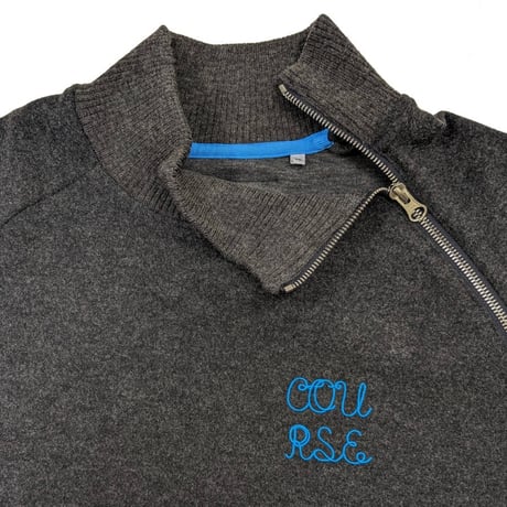 【新入荷】COURSE（コース） ハイネック ラグラントレーナー ジャージ メンズ・レディース 日本製グレー ジップアップネック スエット （ CR623002-90）