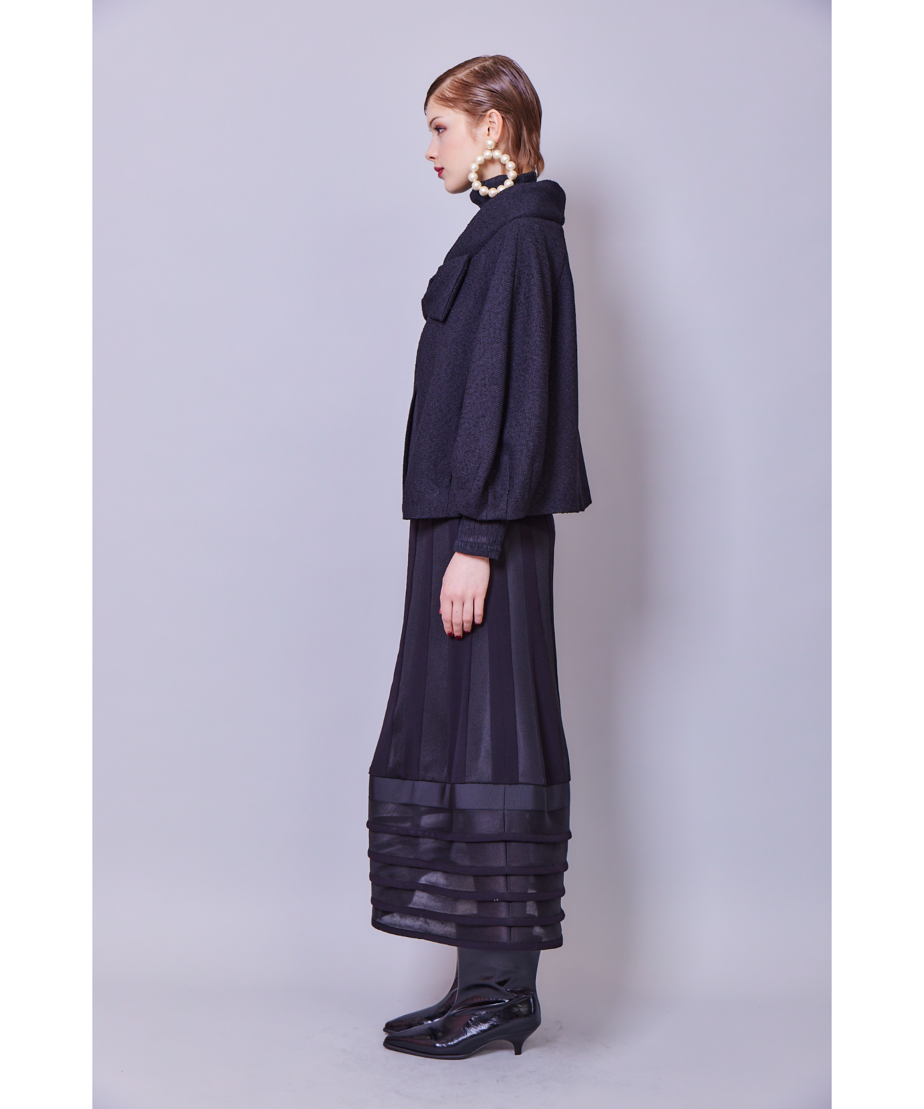 今月末、30日日曜日までの販売⭐︎最終価格！新品☆リツコシラハマ　ジャケット RITSUKO SHIRAHAMA リツコシラハマ C/Rライトツイード | RITSUKO