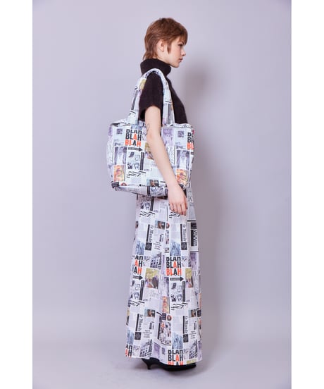 RITSUKO SHIRAHAMA　リツコシラハマ　News Paper Collage Pt BAG
