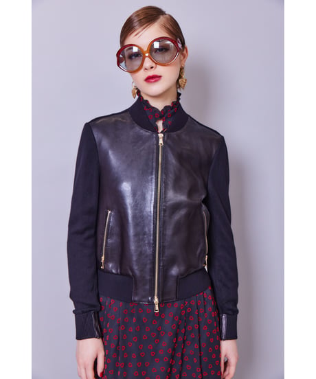 RITSUKO SHIRAHAMA　リツコシラハマ　Lamb Leather x　Knit