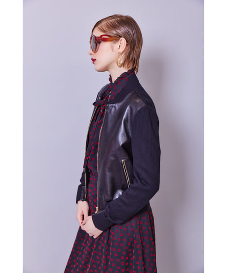 RITSUKO SHIRAHAMA　リツコシラハマ　Lamb Leather x　Knit