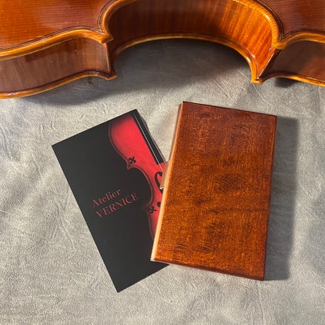【一点もの】STRINGS　CARD　CASE（縦木目）/ピンクゴールド