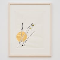 小林エリカ「水仙『還暦の花嫁』より」2026、和紙、インク、顔料、純金箔（『還暦の花嫁』原画）