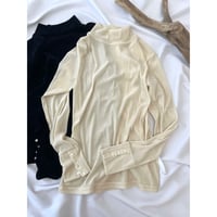 flocked tulle high neck pullover