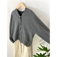 merino wool crew neck cardigan