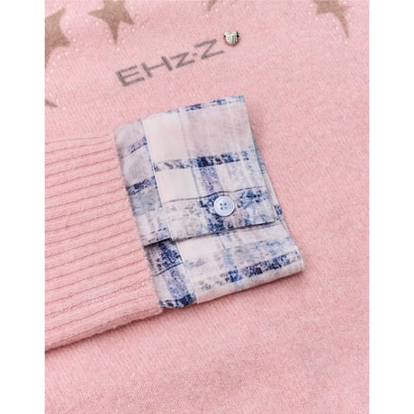 EHz・Z ★ 火花降落 【 07 】 ニットセーター《火花降落・格子拼接毛衫》【予約商品・ 発送日未定】