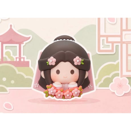 天官賜福（MiniDoll）★ 好运绒绒 【 01 】 マグネット（花朵）　　※PVC　※ブラインド形式《好运绒绒系列・花朵冰箱贴 盲盒》【予約商品・9月以降の発送予定】