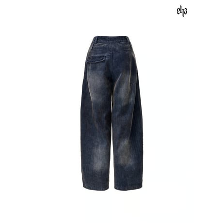 EHz・Z ★ 火花降落 【 06 】 フロッキー加工・デニム テーパードパンツ《火花降落・牛仔植绒萝卜裤》【予約商品・ 発送日未定】