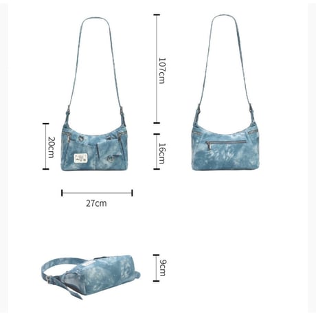 HZ BAO BAO ★ ショルダーバッグ（深蓝序曲）《户外旅行系列・复古多袋单肩包》