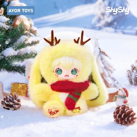 田栩宁・代言人（AYOR TOYS） ★ ぬいぐるみ（心愿派送）約25cm《ShyShy免闪闪・圣诞新年吊卡・心愿派送》