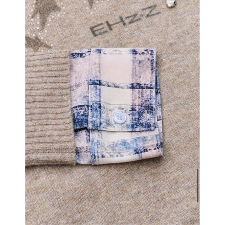 EHz・Z ★ 火花降落 【 07 】 ニットセーター《火花降落・格子拼接毛衫》【予約商品・ 発送日未定】