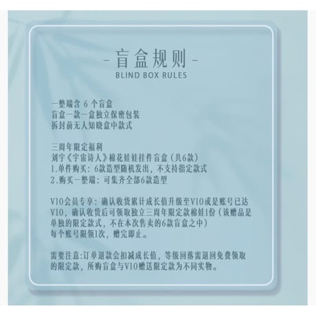 【 他商品との同梱発送不可 】刘宇（这里局部小雨）★ ぬいぐるみストラップ（宇宙诗人）　※ブラインド形式《棉花娃娃挂件》【予約商品・12月〜2027年1月以降の発送予定】
