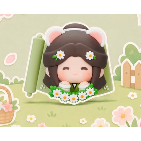天官賜福（MiniDoll）★ 好运绒绒 【 01 】 マグネット（花朵）　　※PVC　※ブラインド形式《好运绒绒系列・花朵冰箱贴 盲盒》【予約商品・9月以降の発送予定】