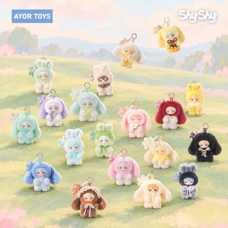 田栩宁・代言人（AYOR TOYS） ★ ぬいぐるみストラップ（花花特调屋）《ShyShy兔闪闪・毛绒挂件盲盒系列・花花特调屋》