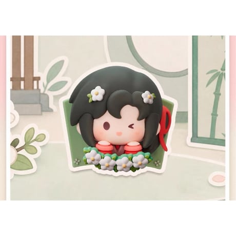 天官賜福（MiniDoll）★ 好运绒绒 【 01 】 マグネット（花朵）　　※PVC　※ブラインド形式《好运绒绒系列・花朵冰箱贴 盲盒》【予約商品・9月以降の発送予定】
