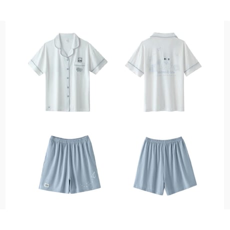 HZ BAO BAO ★ ルームウエア（夏日时光）《家居系列・夏日时光・短袖开衫家居服》【 メーカー発送日：未定 】