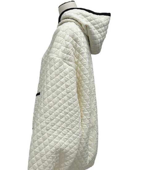 【ayane '26 winter collection】876812 キルト地ジップアップパーカー