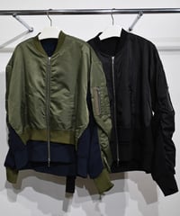 【ATELIER SIX】異素材切り替えMA-1ブルゾン HW-21269485