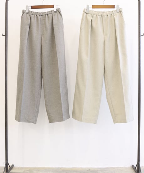 【LE MELANGE | '27 Spring Collection】 SLUB MELANGE TWILLタックワイドPT8713504／２月上旬から２月下旬発送予定